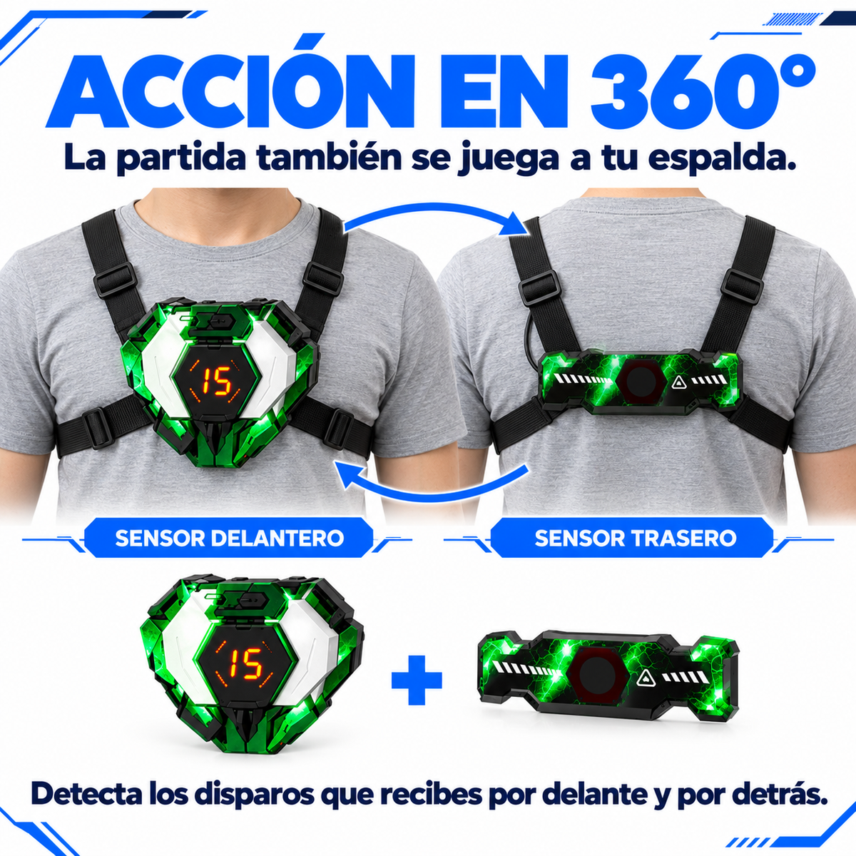 Laser tag con sensor 360°